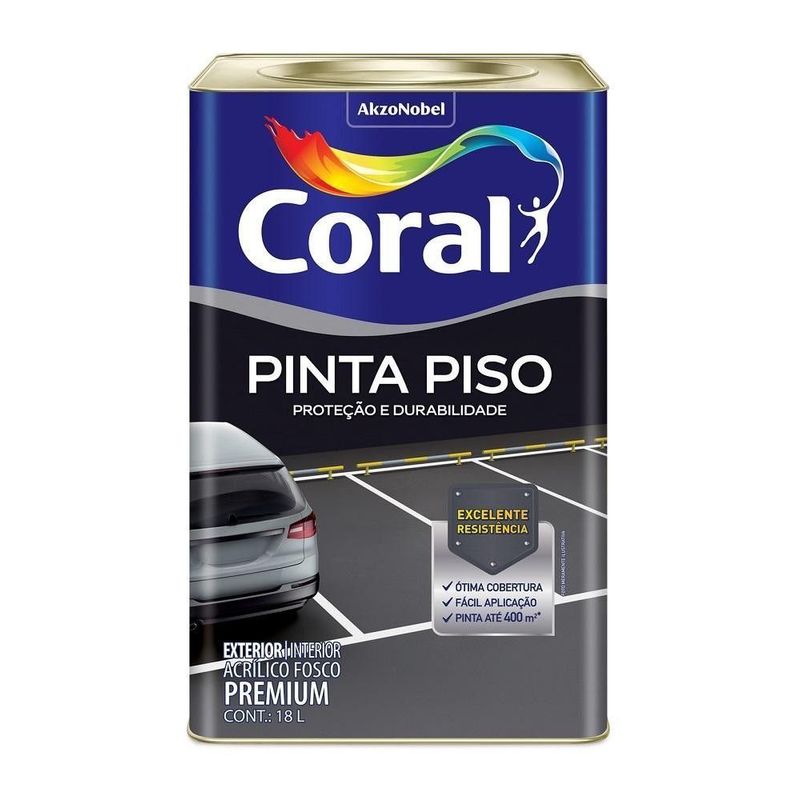 Pinta piso Coral 18L Amarelo para demarcação
