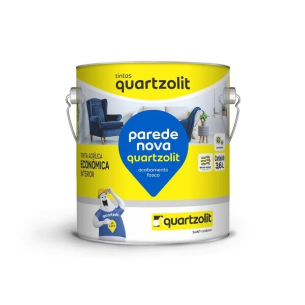 Tinta Quartzolit Acrílica Nova Eco Galão Branco Gelo