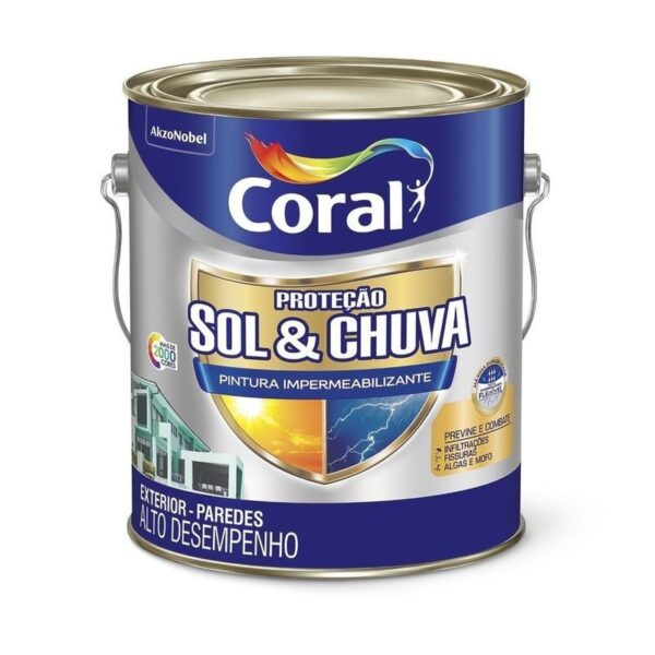 Coral protetor sol e chuva Impermeabilizante 3,6L Incolor