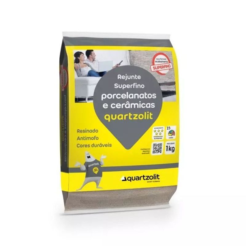 Rejunte marfim 1kg Quartzolit