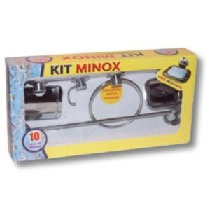 Kit de banheiro Minox de aço 5 peças