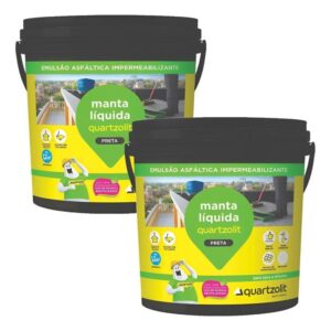 Kit 2 Mantas Liquidas Quartzolit Branco 36Kg