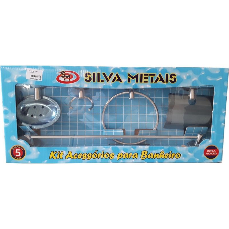 Kit Banheiro Silva Metais 5 pçs