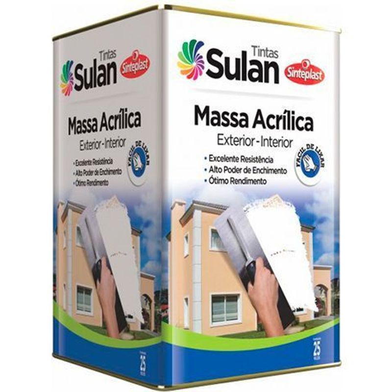 Massa Acrílica Sulanplast Lata 18Lts (Somente Retira)*