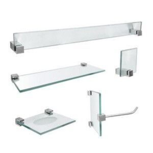 Kit de vidro para banheiro Maison 5 peças incolor*