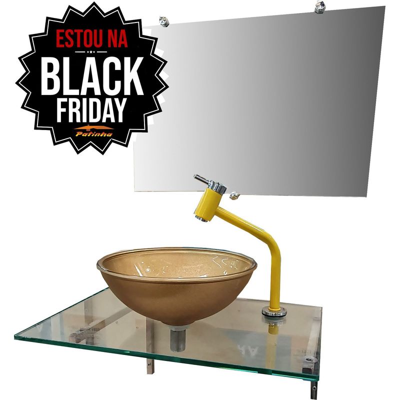 Gabinete de Vidro Pettra Atalaia Ouro ( Sem Válvula )*