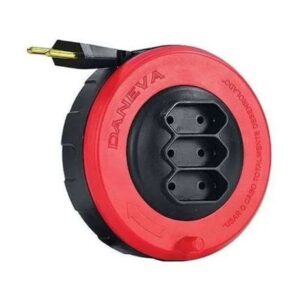 Extensão Pial Legrand Enrolar PL 2x0,75 2P 10 amperes 3 Metros Vermelho Ref. 1496