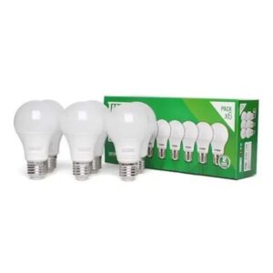 Kit 6 Lâmpadas Led A60 Tkl 90 15w E27 Taschibra Bivolt 6500k