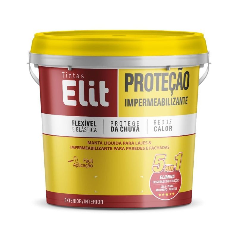 Manta Liquida Elit Impermeabilizante Laje Branco Balde 3,6kg