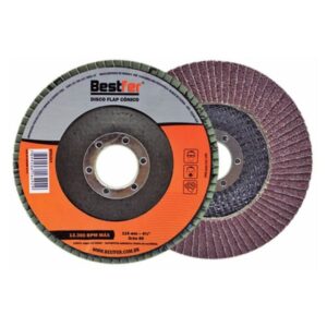 Disco flap para acabamento 4.1/2" 115mm grão 60 Bestfer