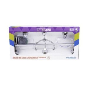 KIT AQUAPLAS ABS RIMINI 3 PCS CROMADO CRISTAL