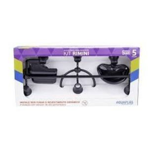 Kit de Acessórios para Banheiro Aquaplas Rimini ABS 3 Peças