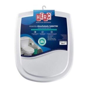 Assento Sanitário Almofadado Cinza Claro Herc