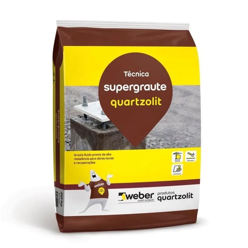 Supergraute Quartzolit Graute Fluido de Alta Resistência Saco 25kg