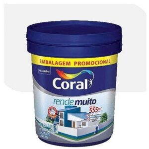 Tinta Acrílica Coral Rende Muito Standard Branco Gelo – Balde 20 Litros