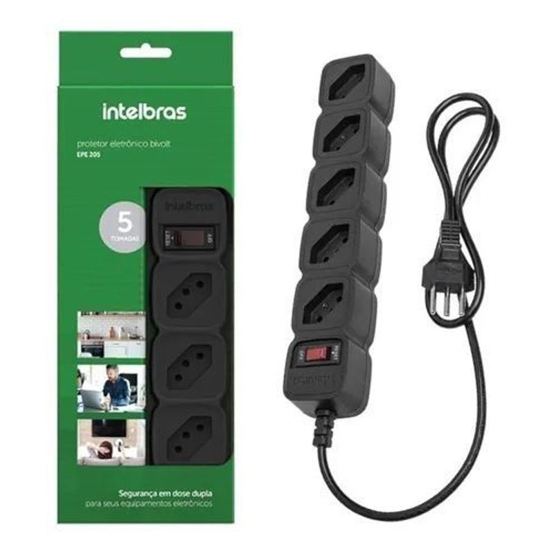 Filtro de Linha Green Protetor Eletrônico Inteligente – 5 Tomadas Bivolt